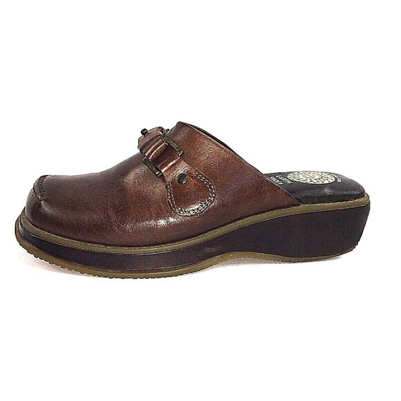 Earth Shoe Gelron 2000 Womens Brown Leather Clog Mules Slip On Daphne US 5.5 - Picture 7 of 12
